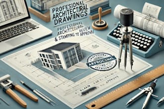 licensed california, florida, USA architect building plan stamp for approval