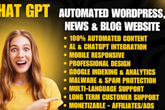 create a fully automated ai auto blogging website