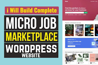 create a freelancing marketplace website or a micro job platform