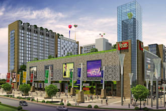 visualize 3d real estate, commercial building rendering,3d house exterior design