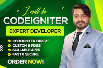 develop, customize, and fix your codeigniter web applications