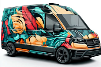 do professional van wrap design, vehicle wrap, car wrap
