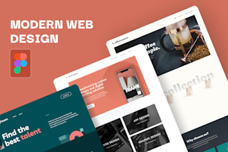do figma website design, ui ux design, landing page design