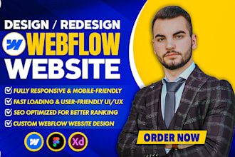 design a high converting responsive webflow website for your business