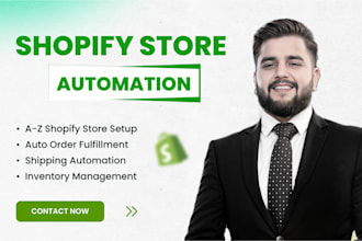 set up automated shopify store webiste for dropshipping