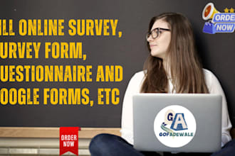 fill online survey, survey form, questionnaire and google forms, etc