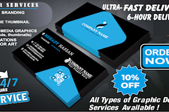 design pro business card, logo, qr code,full stationery set