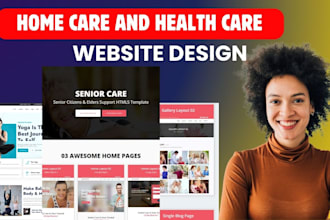 design healthcare home care and assisted living website