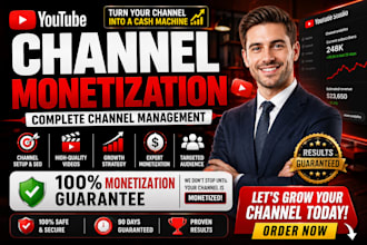 provide complete youtube channel monetization support