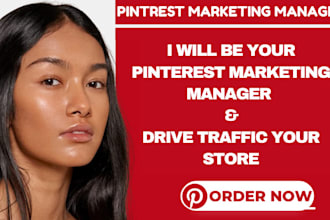 be your pinterest marketing manager, promote your product and create pin and seo