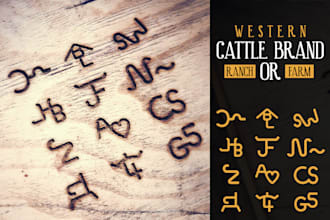 design a western, ranch and cattle brand style logo