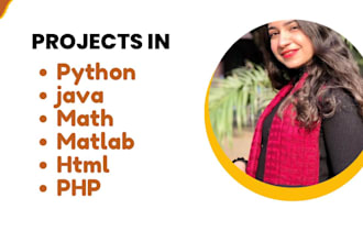 help in python, html, math, java, and matlab