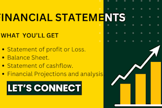prepare financial statements, cashflow, profit and loss statement, balance sheet