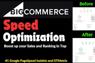 do your bigcommerce website speed optimization on google pagespeed and gtmetrix