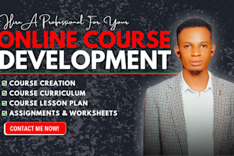 create online course content training manual course creation PPT lesson plan
