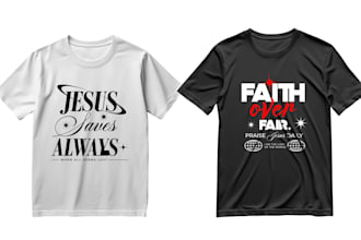 do unique custom urban typography christian t shirt design
