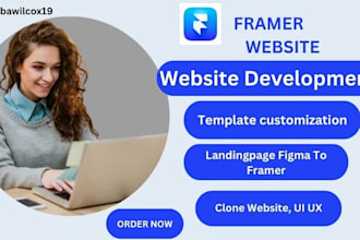 design a responsive framer website, figma to framer conversion, landingpage