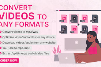 convert mp4 to mp3, video to mp3 or mp4, mp3 to mp4, edit podcasts
