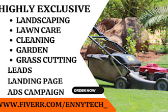generate landscaping leads lawn maintenance garden grass cutting landing page