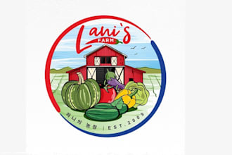 do unique vegetable farm logo without any copyright