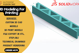 3d cad design 3d print models in solidworks and fusion 360