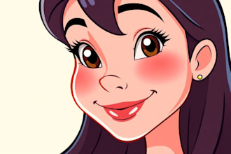 paint your cartoon portrait in disney style