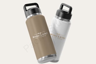 cosmetic packaging label 3d page design mock up