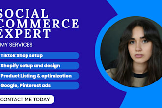 set up shopify dropshipping facebook tiktok shop marketing pinterest google ads