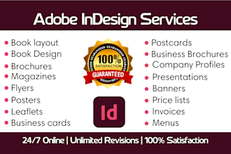 design professional books magazine and brochure in indesign