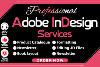 design professional books magazine and brochure in indesign