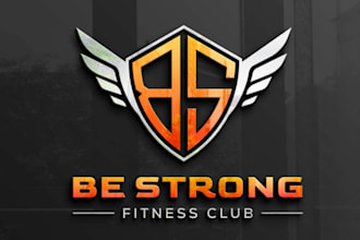 draw awesome gym, sports and fitness logo