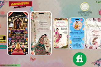 design your custom birthday or babyshower pooja anniversary invite video