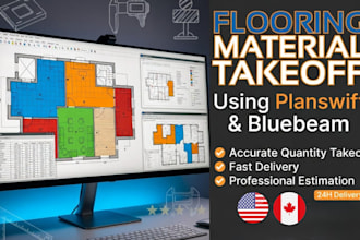 flooring material takeoff in planswift bluebeam construction cost estimation