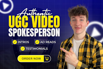 make authentic male ugc spokesperson video content for social proof or ad reads