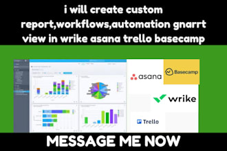 create custom report workflows automation gnarrt view in wrike asana trello base
