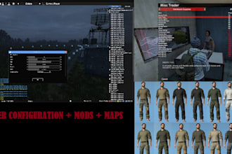 make a dayz server with mods and maps