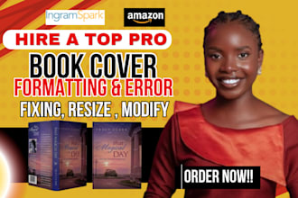 fix error book, amazon kdp error fixing, cover resizes, book edit
