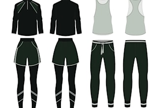 cad design mens sportswear and swimwear