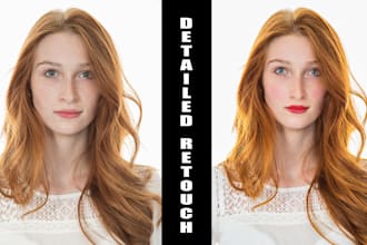 flawless retouching and smooth and natural