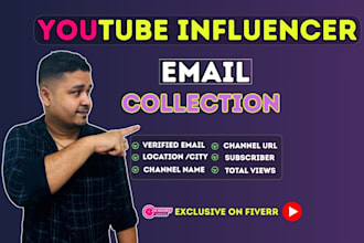 find best youtube influencer research podcast email list building