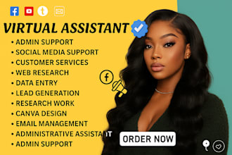 be personal administrative executive virtual assistant social media data entry