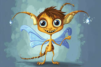 make a cartoon caricature characters,disney style, portraits