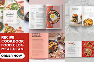 write healthy recipes cookbook, smoothies food blog design as cookbook writer