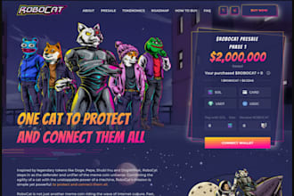 design a crypto, meme coin, web3, blockchain, ico, dao, defi, memecoin website