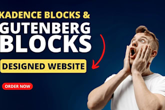 design redesign wordpress website using kadence theme, gutenberg, blocksy, astra