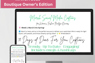 write custom social media captions for boutiques