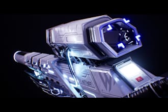 create 3d aaa game ready weapons