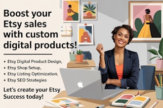 setup etsy shop with digital products, etsy SEO, etsy digital products