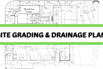 do site grading site plan drainage plan and topographic survey drawing