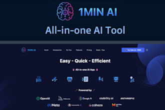 build saas ai all in one video, ai logo, ai art, ai song generator website